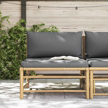 Midterdel Til Havesofa Med Hynder Bambus