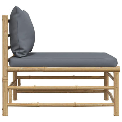 Midterdel Til Havesofa Med Hynder Bambus