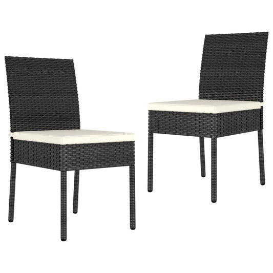 Havestole 2 Stk. Polyrattan Sort