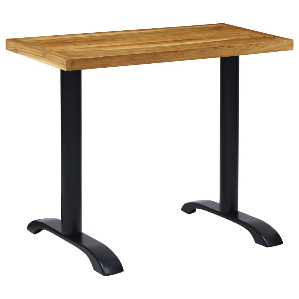 Bordben Til Bistrobord 2 Stk 61x8x72 Cm Støbejern Sort - Billede 2