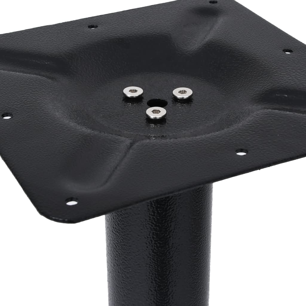 Bordben Til Bistrobord 2 Stk 61x8x72 Cm Støbejern Sort - Billede 5