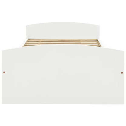 Sengeramme Med 2 Skuffer 90X200 Cm Massivt Fyrretræ