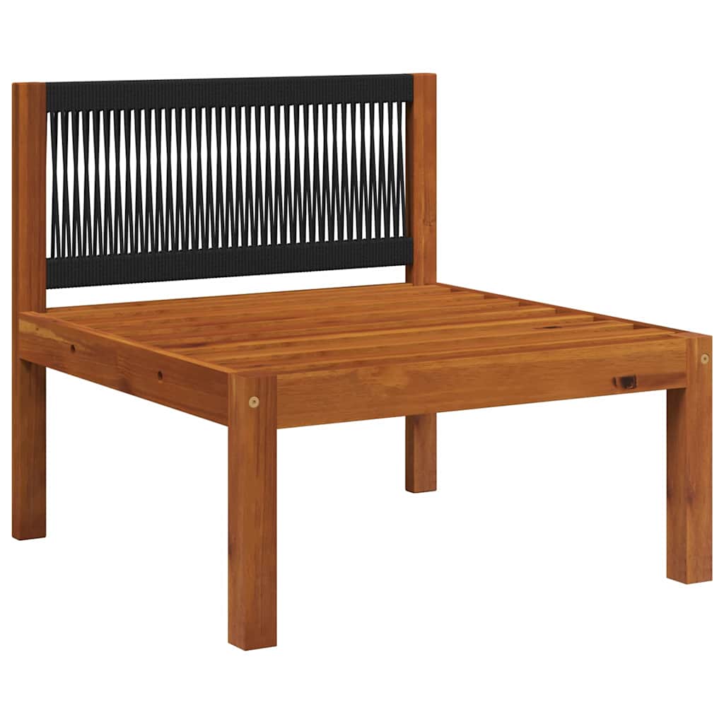 Havemøbelsæt Med Midtersofa Og Hjørnesofa I Akacietræ Og Reb
