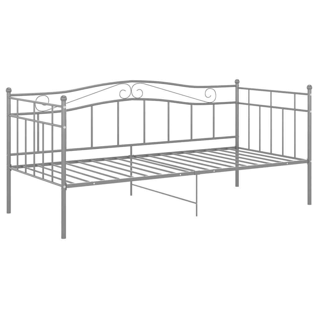 Sengestel Til Udtræksseng 90x200 Cm Metal Grå - Billede 3