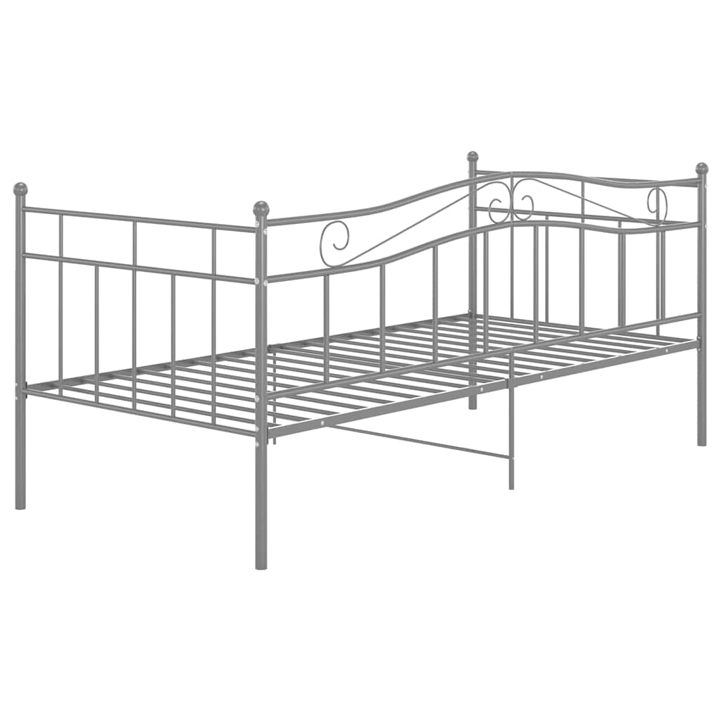 Sengestel Til Udtræksseng 90x200 Cm Metal Grå - Billede 5