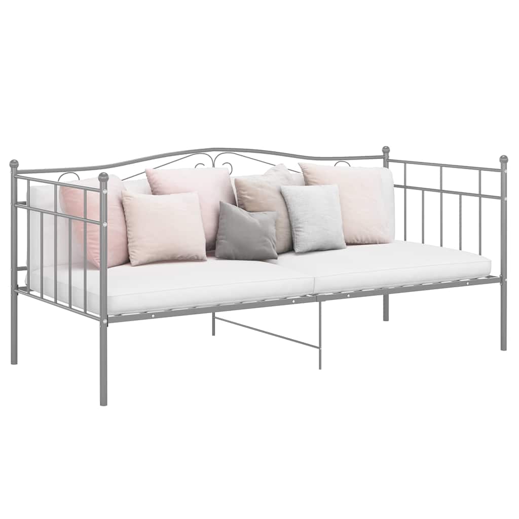 Sengestel Til Udtræksseng 90x200 Cm Metal Grå - Hovedbillede