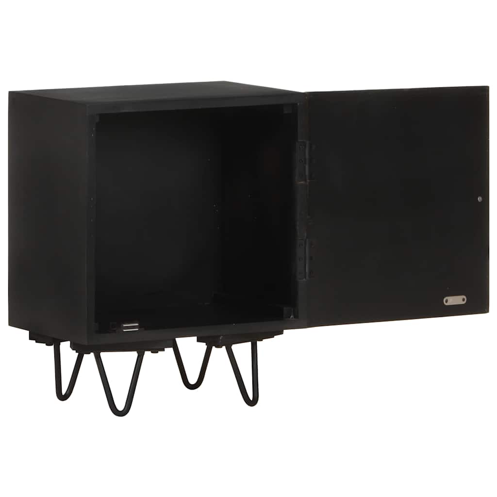 Sengeskab Med Messingfront 40x30x50 Cm Massivt Mangotræ - Billede 4