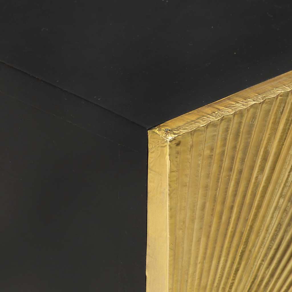 Sengeskab Med Messingfront 40x30x50 Cm Massivt Mangotræ - Billede 7