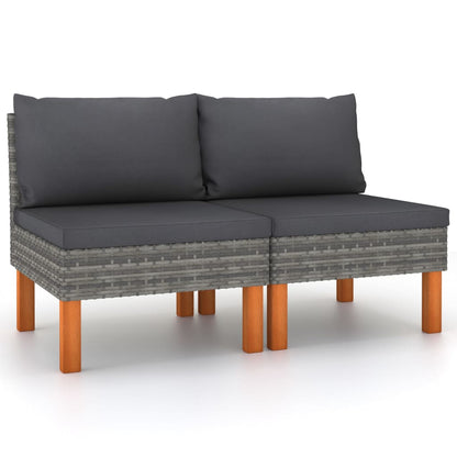 Hjørnedel Til Sofa Polyrattan Og Massivt Eukalyptustræ - Variant 315756