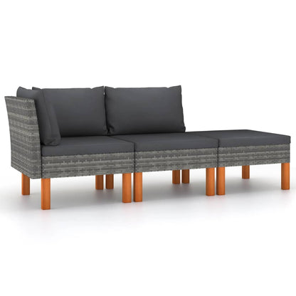 Hjørnedel Til Sofa Polyrattan Og Massivt Eukalyptustræ - Variant 315757