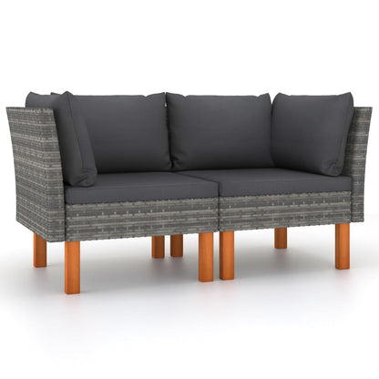 Hjørnedel Til Sofa Polyrattan Og Massivt Eukalyptustræ - Variant 315758