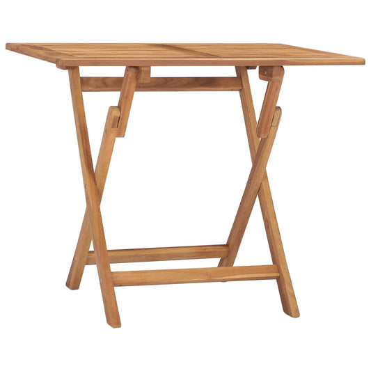 Foldbart Havebord 90X60X75 Cm Massivt Teaktræ
