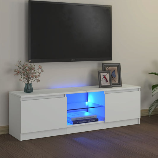 Tv-Skab Med Led-Lys 120X30X35,5 Cm