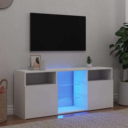 Tv-Skab Med Led-Lys 120X30X50 Cm