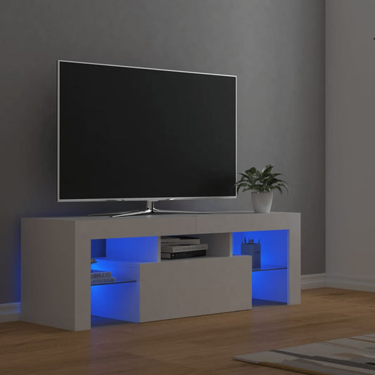 Tv-Skab Med Led-Lys 120X35X40 Cm