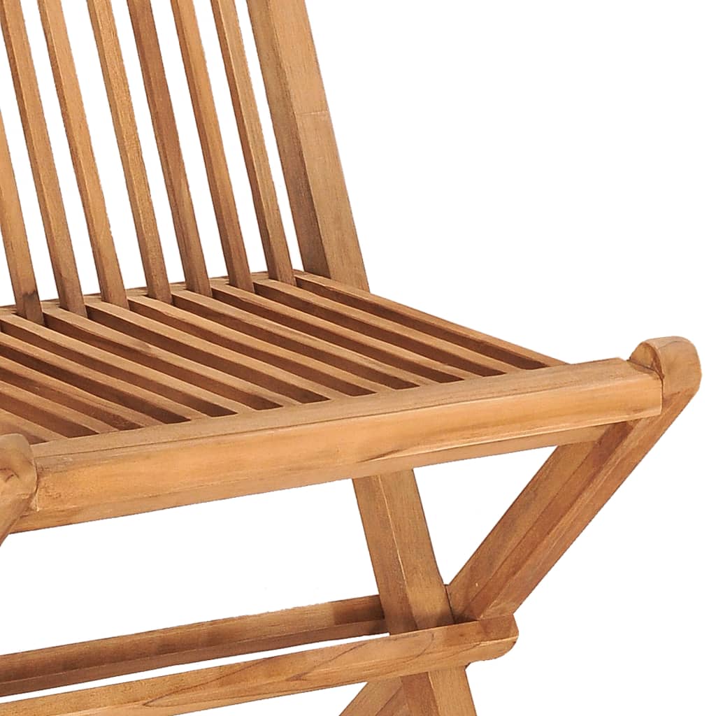 Udendørs Spisebordssæt 7 Dele Foldbart Massivt Teaktræ Oval 160 x 80 x 75 cm