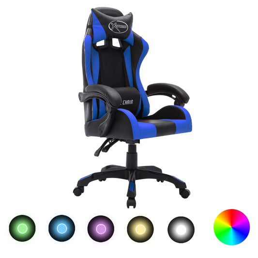 Gamingstol M. Led-Lys Rgb-Farver Kunstlæder