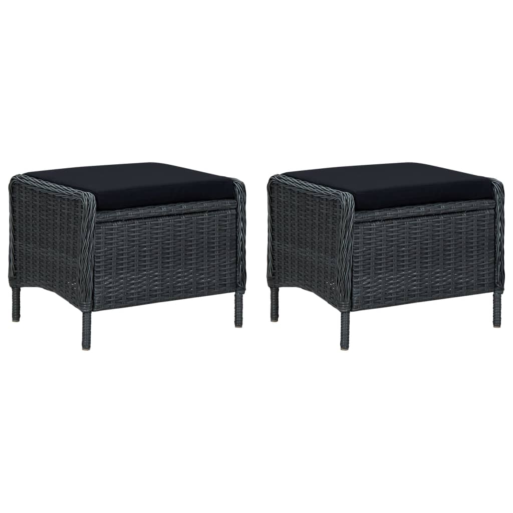 Loungesæt til Haven 3 Dele med Hynder Polyrattan - billede 3