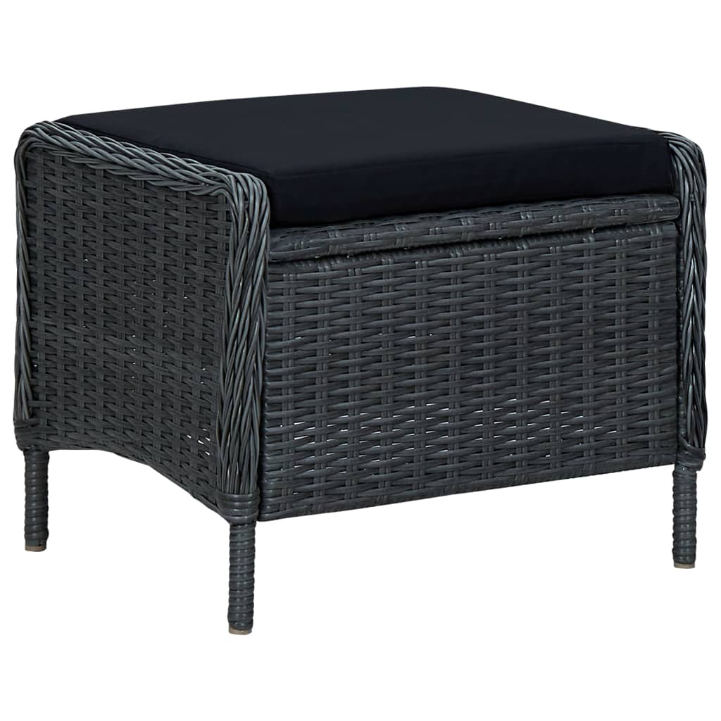 Loungesæt til Haven 3 Dele med Hynder Polyrattan - billede 4
