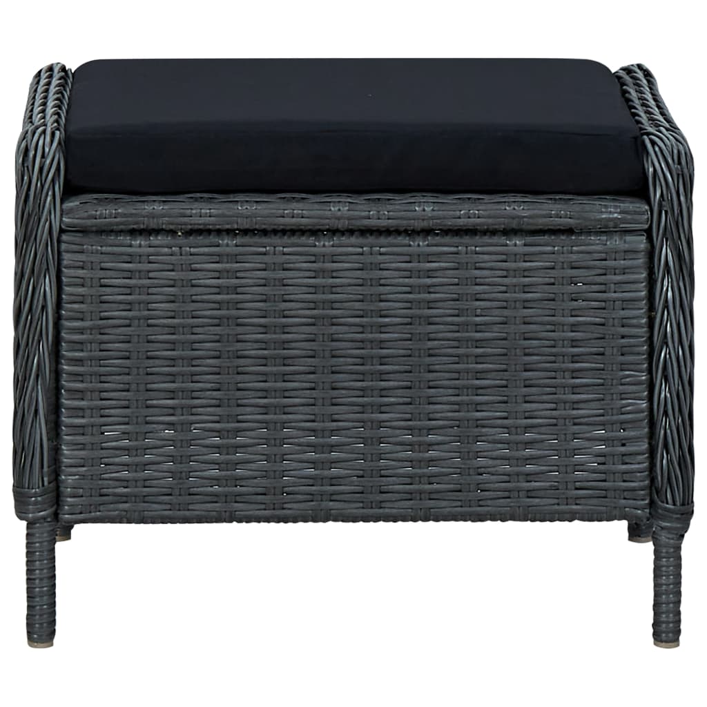 Loungesæt til Haven 3 Dele med Hynder Polyrattan - billede 6