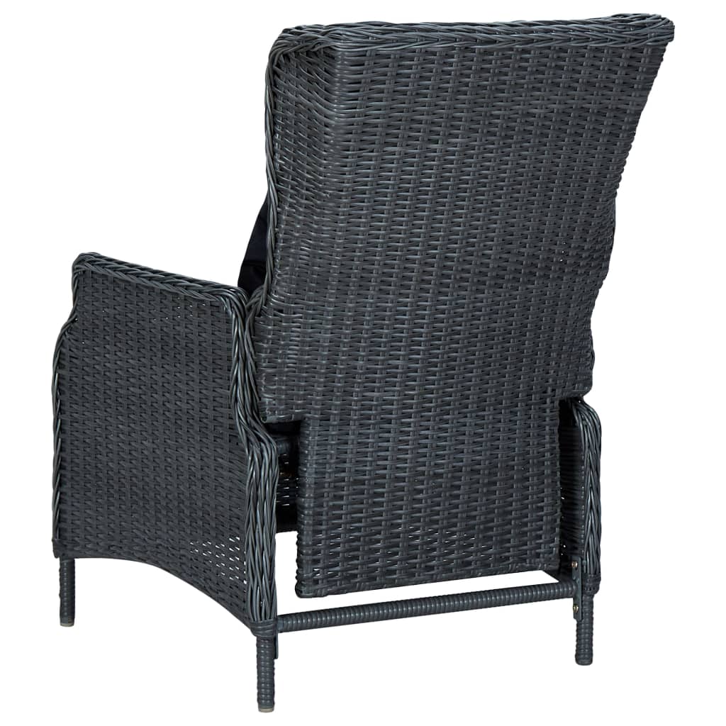 Udendørs Spisebordssæt 9 Dele med Hynder Polyrattan - billede 3
