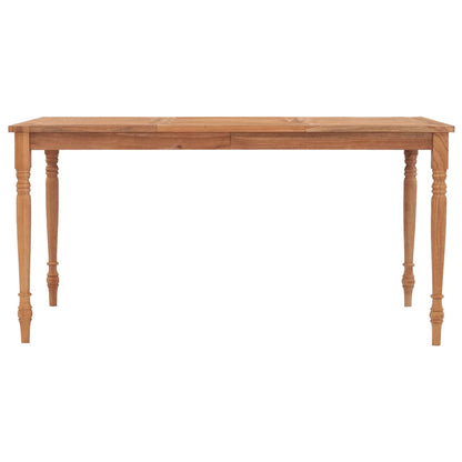 Batavia-Bord Massivt Teaktræ