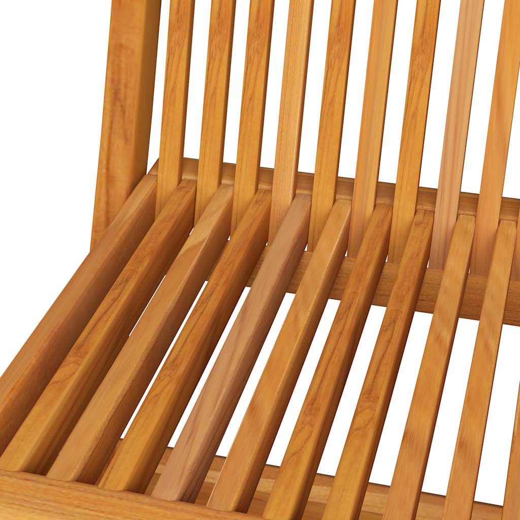 Havestole Med Hynder Massivt Teaktræ - Billede 5