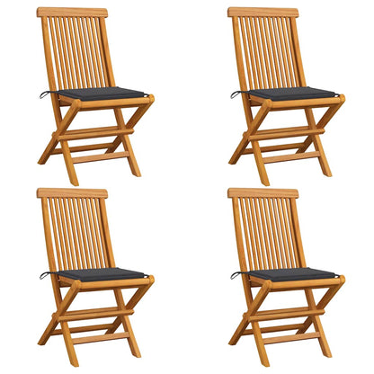 Havestole Med Hynder Massivt Teaktræ - Variant 3062568