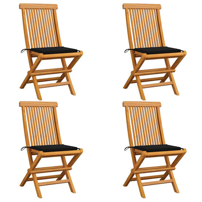 Havestole Med Hynder Massivt Teaktræ - Variant 3062575