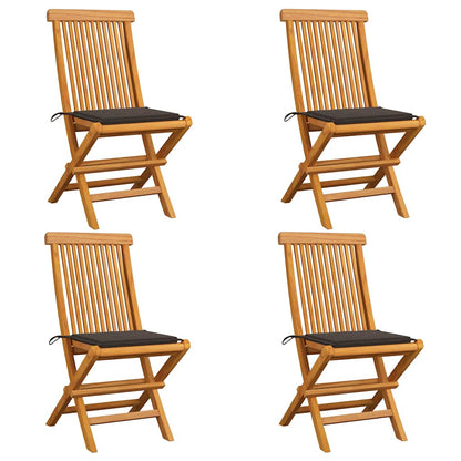 Havestole Med Hynder Massivt Teaktræ - Variant 3062576