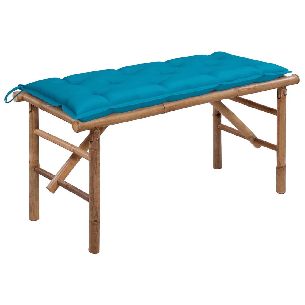 Foldbar Havebænk Med Hynde Bambus - Variant 3063868