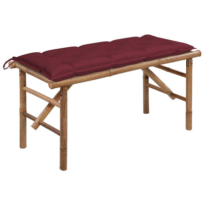 Foldbar Havebænk Med Hynde Bambus - Variant 3063873