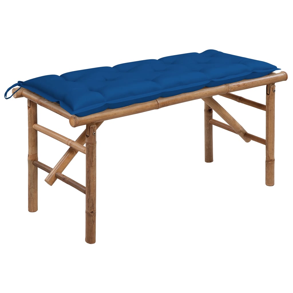 Foldbar Havebænk Med Hynde Bambus - Variant 3063874