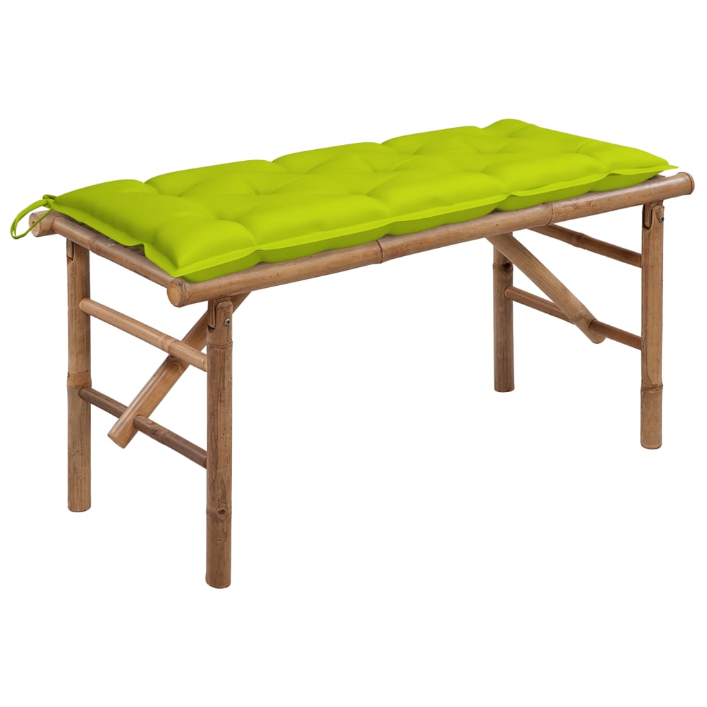 Foldbar Havebænk Med Hynde Bambus - Variant 3063875