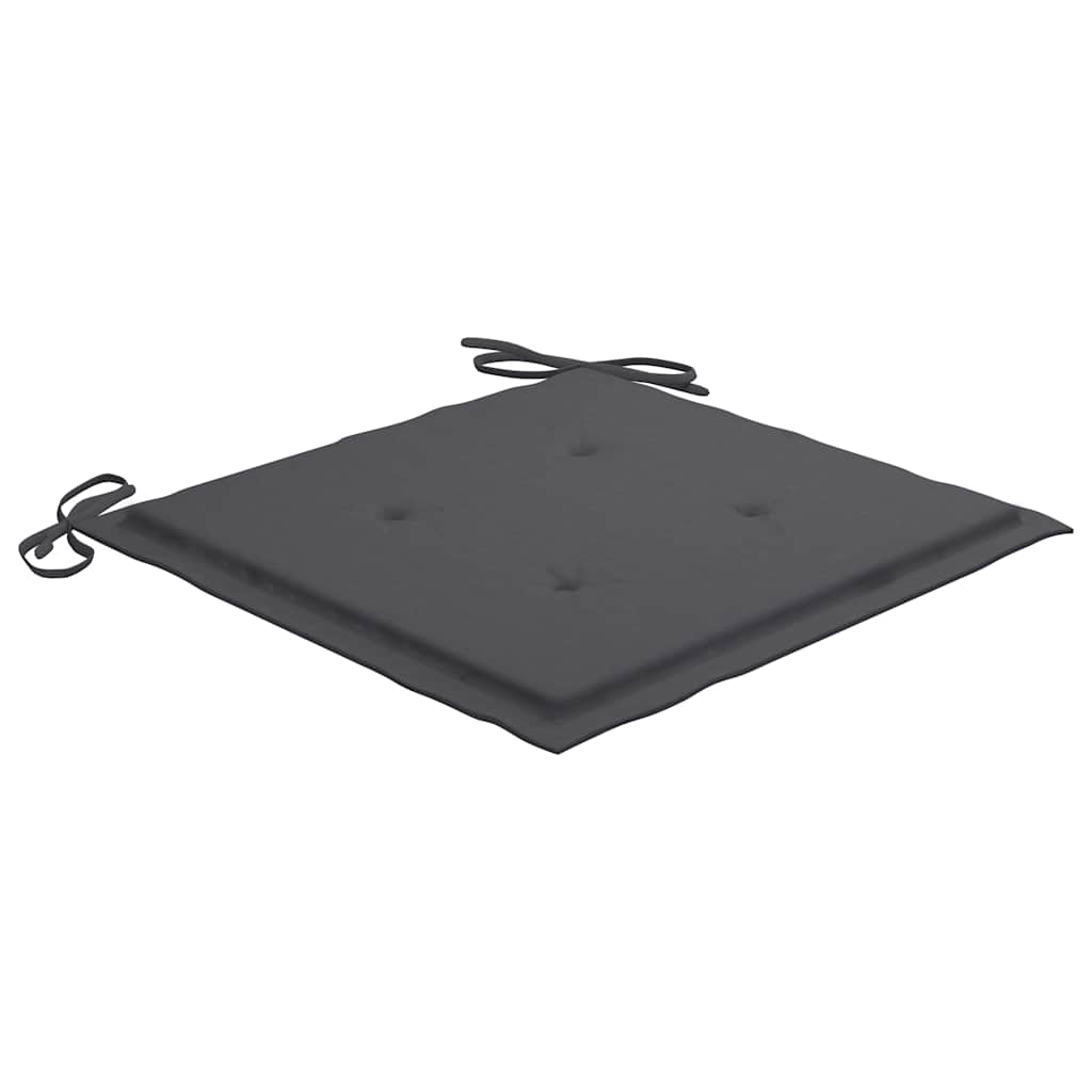 Foldbare Havestole 2 Stk. Med Hynder Bambus - Billede 8