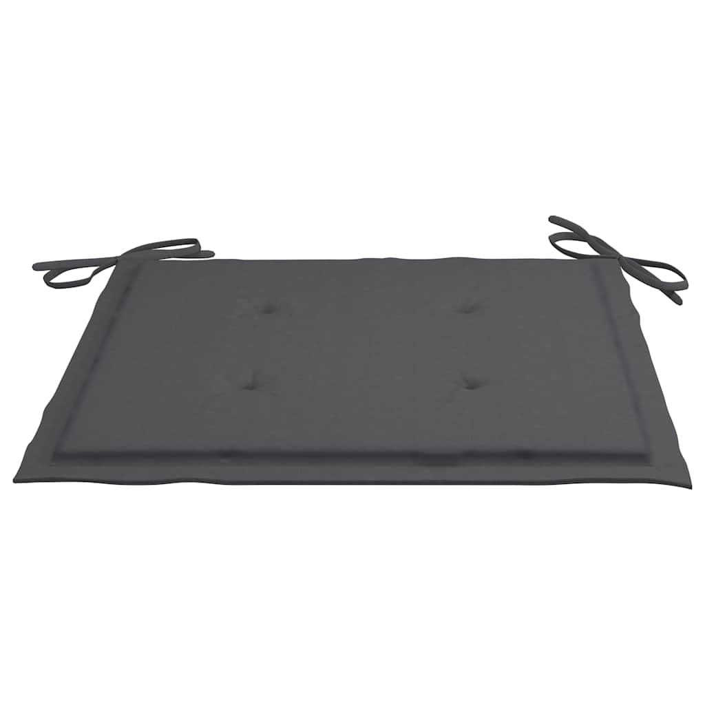 Foldbare Havestole 2 Stk. Med Hynder Bambus - Billede 9