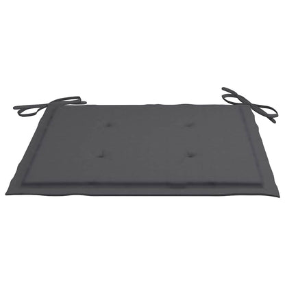 Foldbare Havestole 2 Stk. Med Hynder Bambus - Billede 9