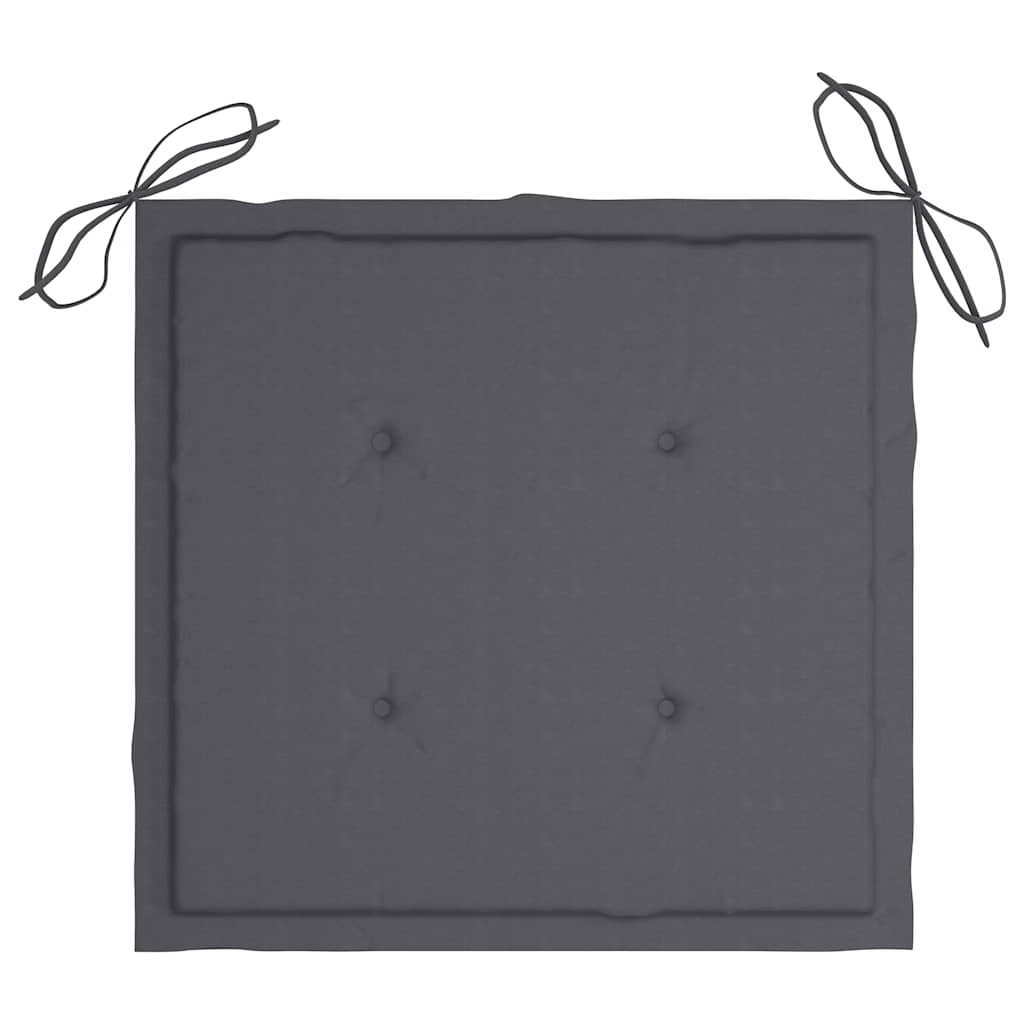 Foldbare Havestole 2 Stk. Med Hynder Bambus - Billede 10
