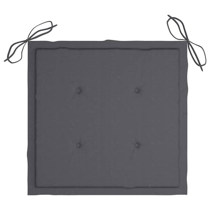 Foldbare Havestole 2 Stk. Med Hynder Bambus - Billede 10