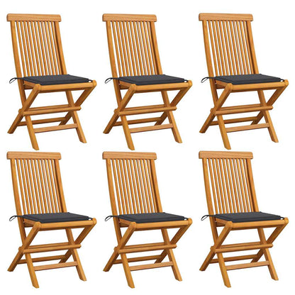 Havestole Med Hynder Massivt Teaktræ - Variant 3065590