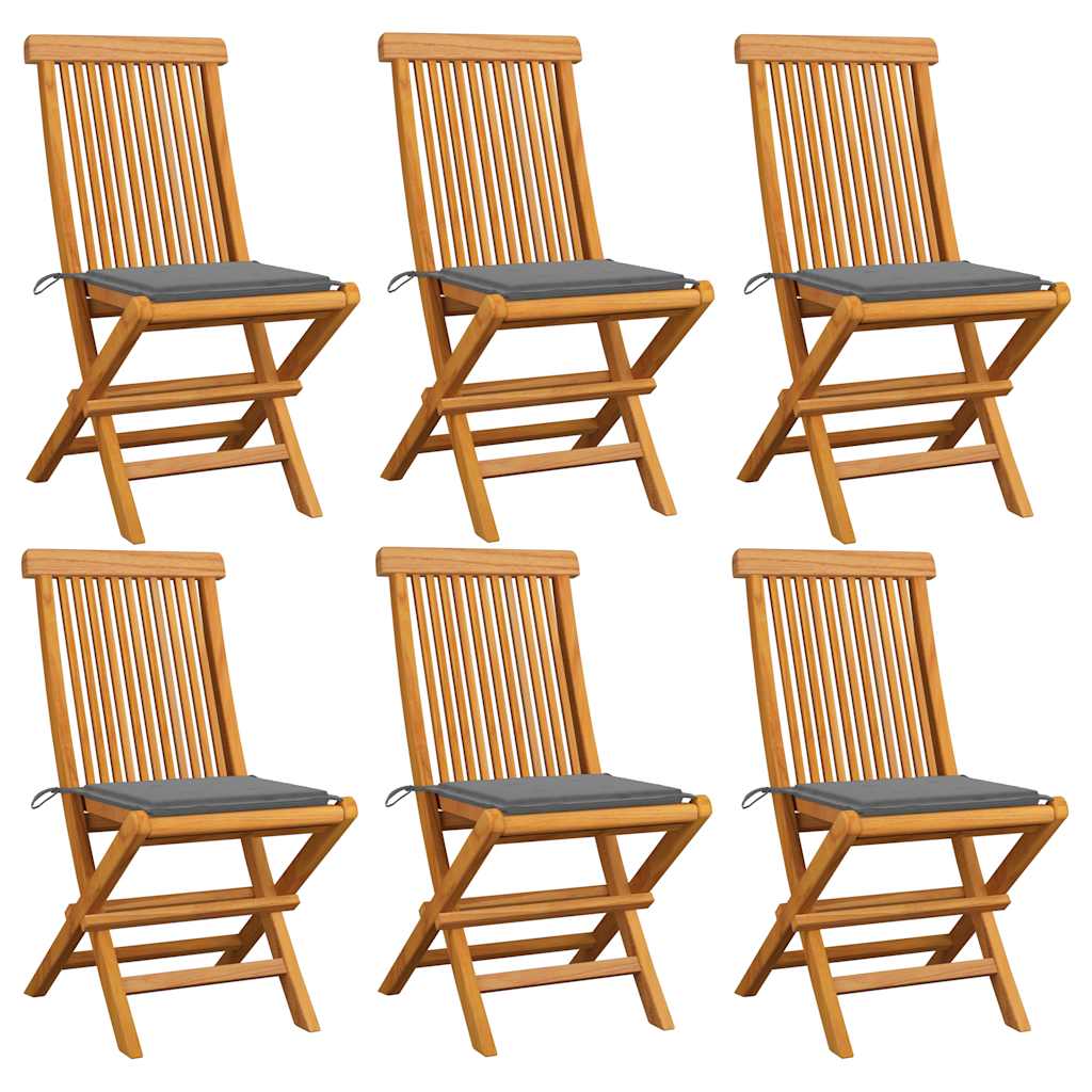 Havestole Med Hynder Massivt Teaktræ - Variant 3065591