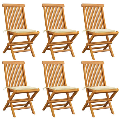 Havestole Med Hynder Massivt Teaktræ - Variant 3065592