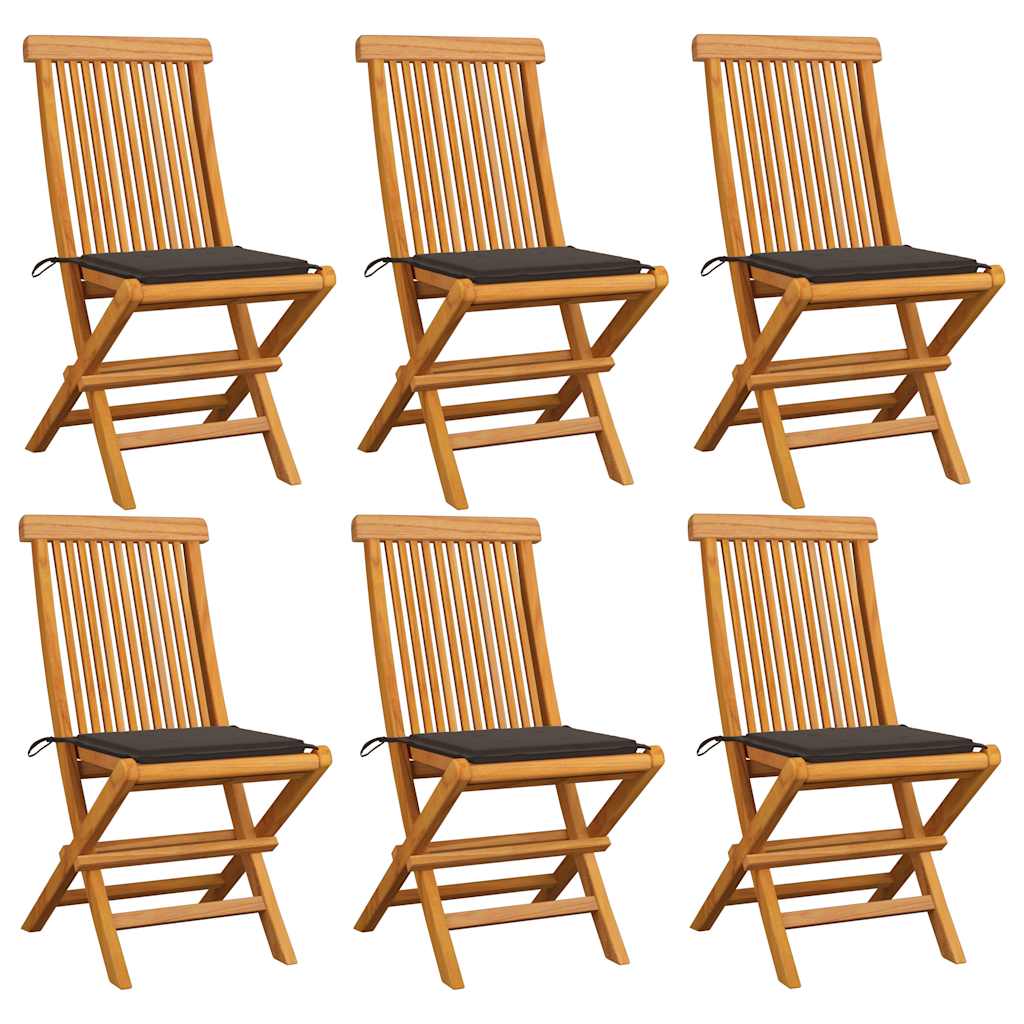 Havestole Med Hynder Massivt Teaktræ - Variant 3065598