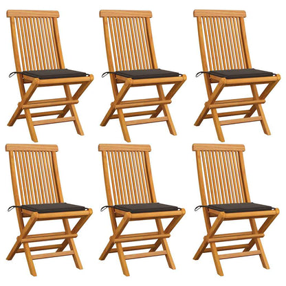 Havestole Med Hynder Massivt Teaktræ - Variant 3065598