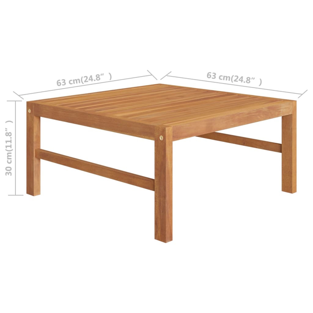Havebord 63x63x30 Cm Massivt Teaktræ
