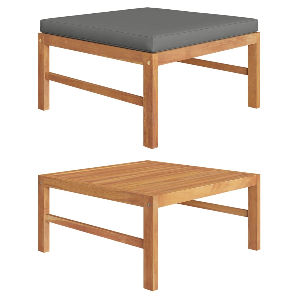 Fodskammel Massivt Teaktræ
