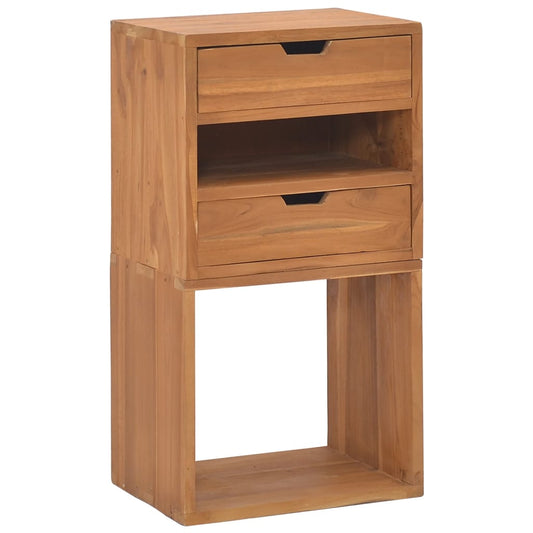 Opbevaringsskab 40X30X76 Cm Massivt Teaktræ Egetræsfarvet