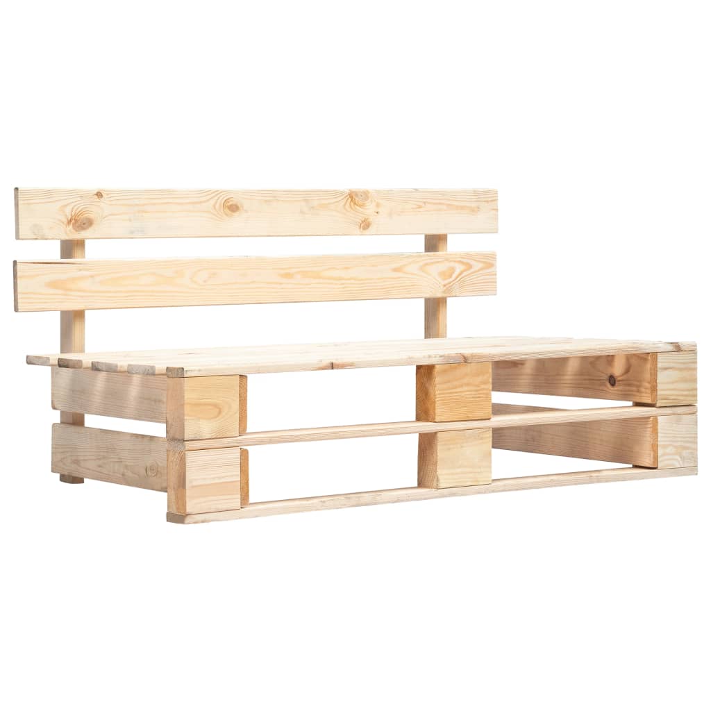 2-Personers Pallesofa Med Hynder Imprægneret Fyrretræ Beige