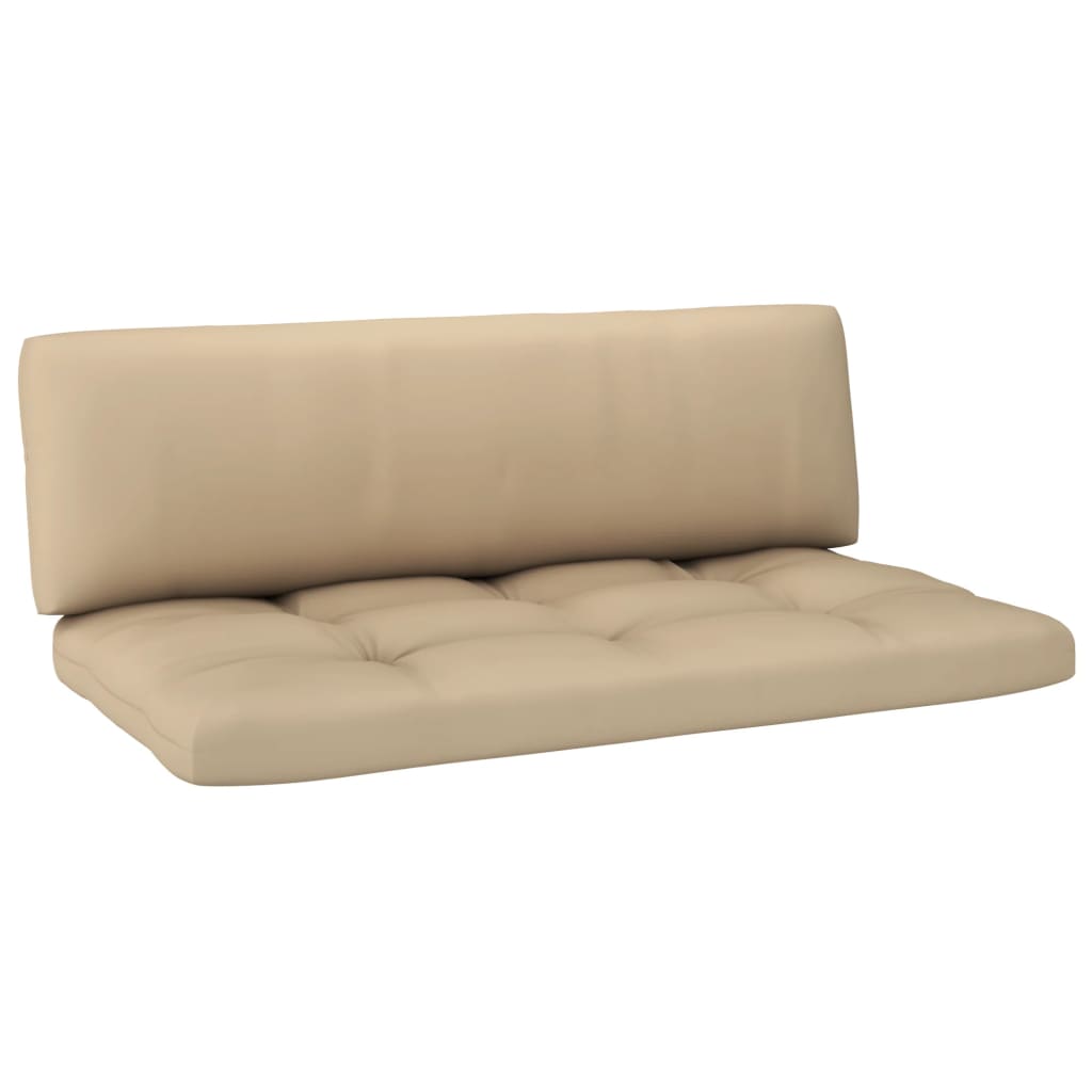 2-Personers Pallesofa Med Hynder Imprægneret Fyrretræ Beige