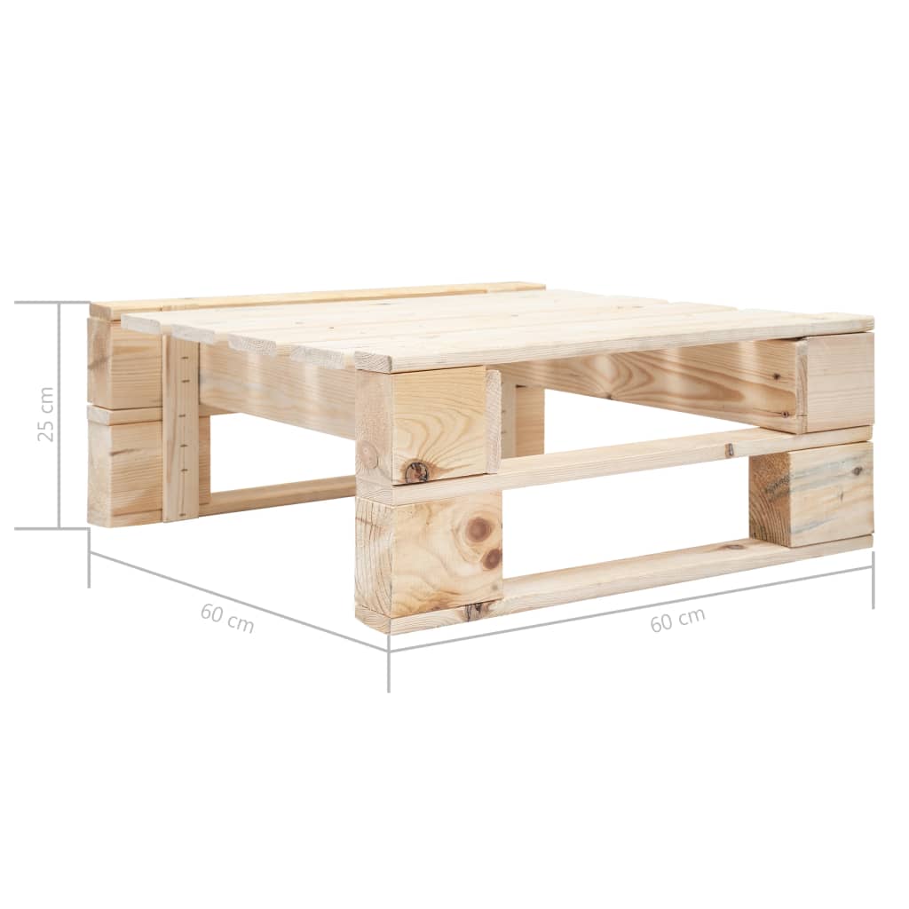 2-Personers Pallesofa Med Hynder Imprægneret Fyrretræ Beige
